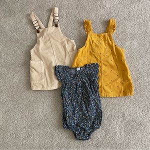 Baby / Toddler Girl Bundle Zara Overall Dress